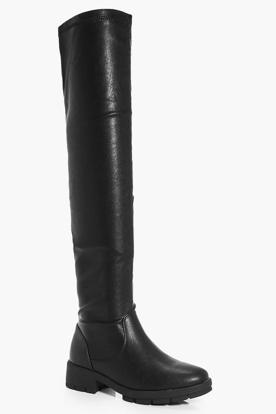 Jemima Knee High Cleated Boot